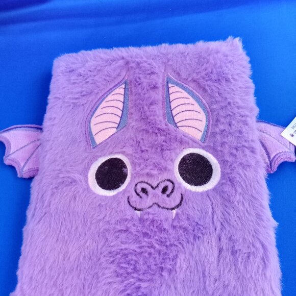 set of 2 furry animal notebooks Black Cat and Purple Bat NWT - Picture 2 of 7